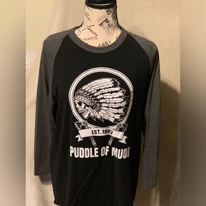 Puddle of Mudd Black & Gray M Raglan Shirt